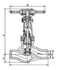 크롬 니켈 강철 전기 벨브 액추에이터, 체크 가치 J61Y-32