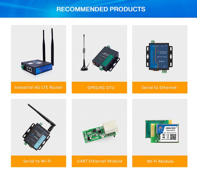 PUSR USR-N510 산업용 모드버스 게이트웨이 시리즈 RS232 RS485 RS422 에스더넷 변환기 AT 명령 기능 IoT 장치 2
